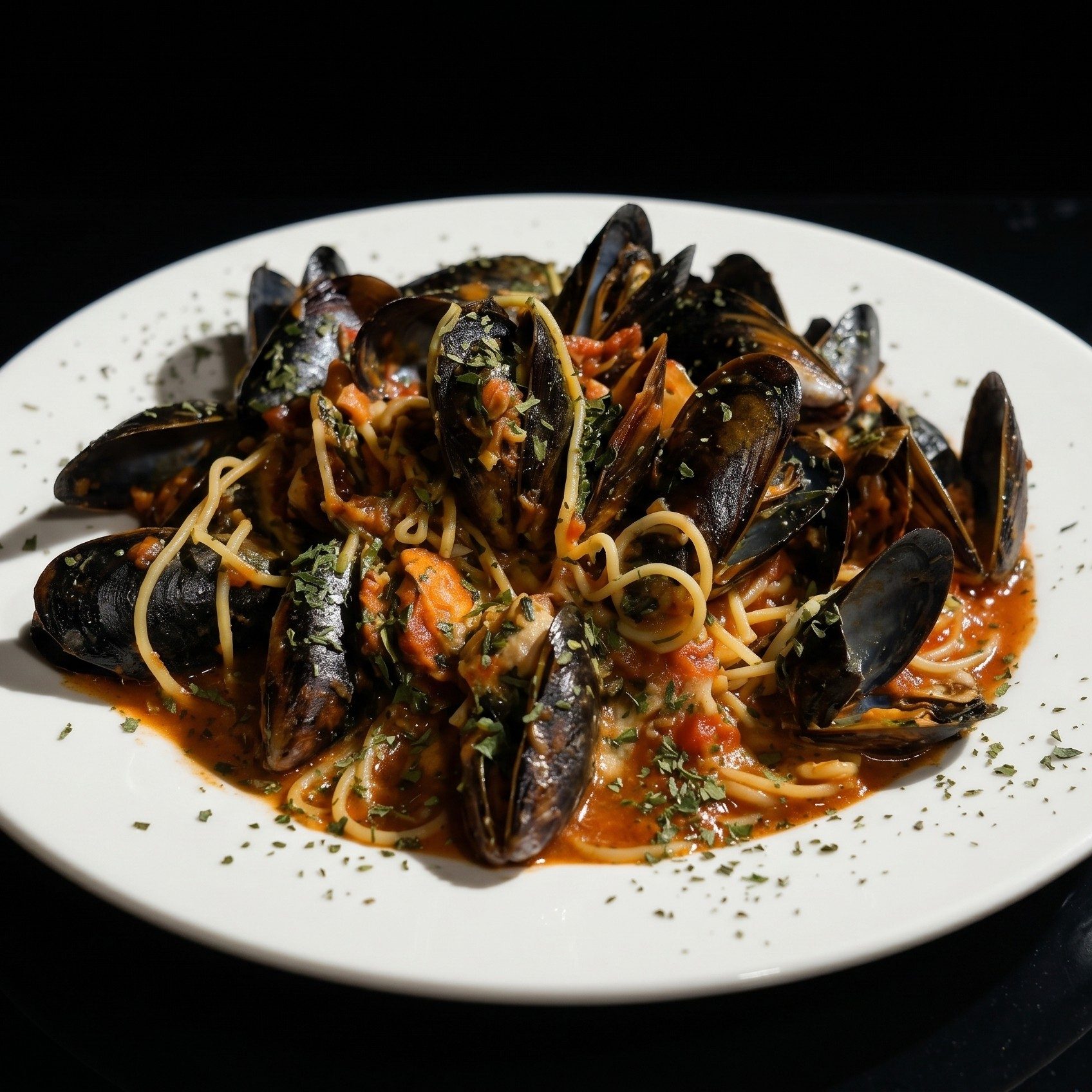 Mussels Marinara.