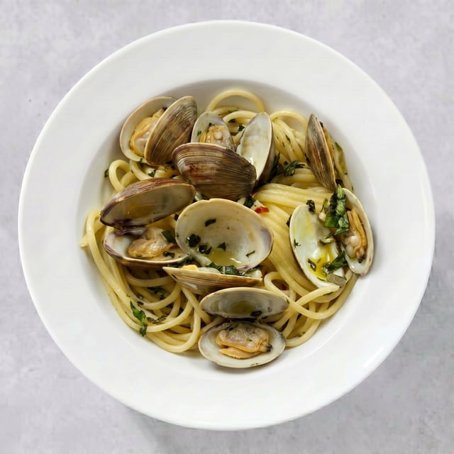 Linguine With White Clam Sauce.