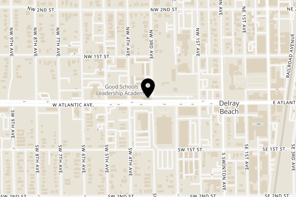 Map showing the location of Talia's Tuscan Table on 301 W Atlantic Ave Ste R1 in Delray Beach